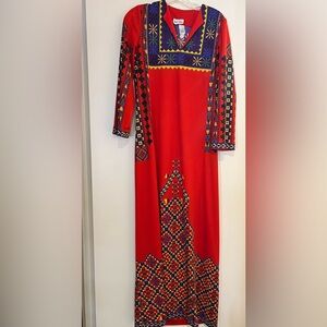 Vintage Gottex red dress cover up kaftan